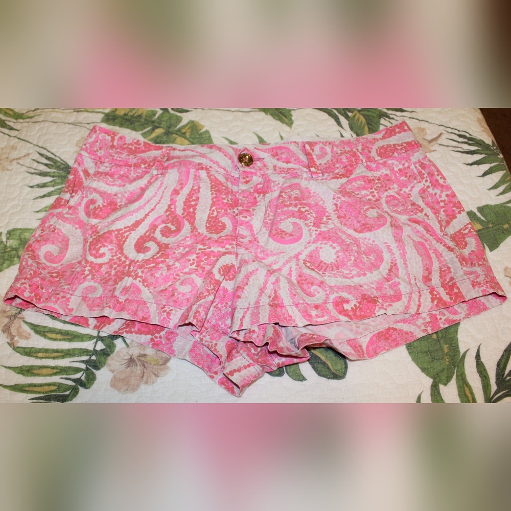 Lilly Pulitzer 3" Walsh Short in Pink Pout PBJ Print Size 12